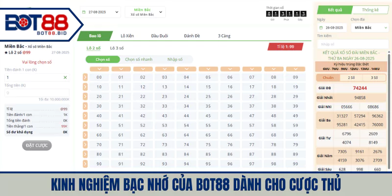 Kinh nghiệm bạc nhớ của BOT88 dành cho cược thủ